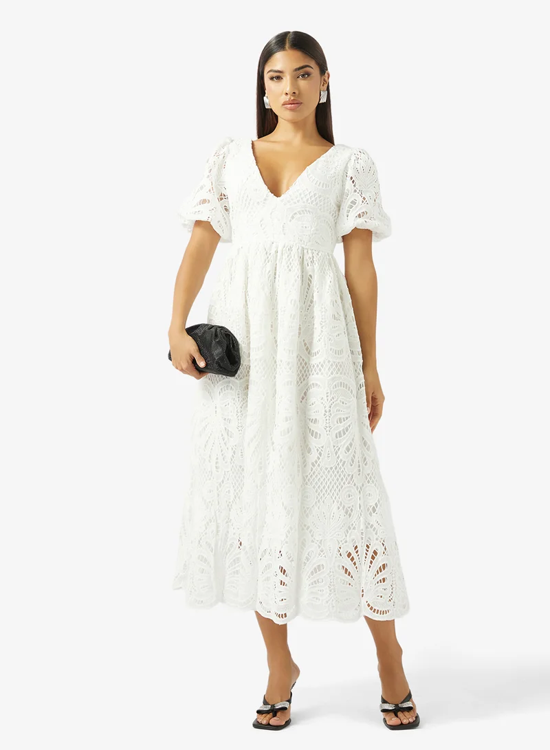 Ella  Lace Dress With Back Detail for Women | Best Price UAE